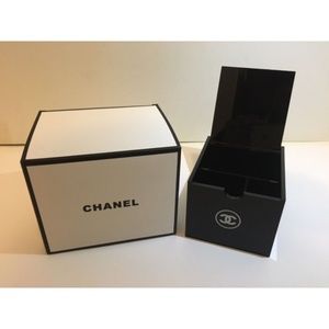 Chanel makeup remover toner cotton pads brush lipsticks holder w/ gift box
